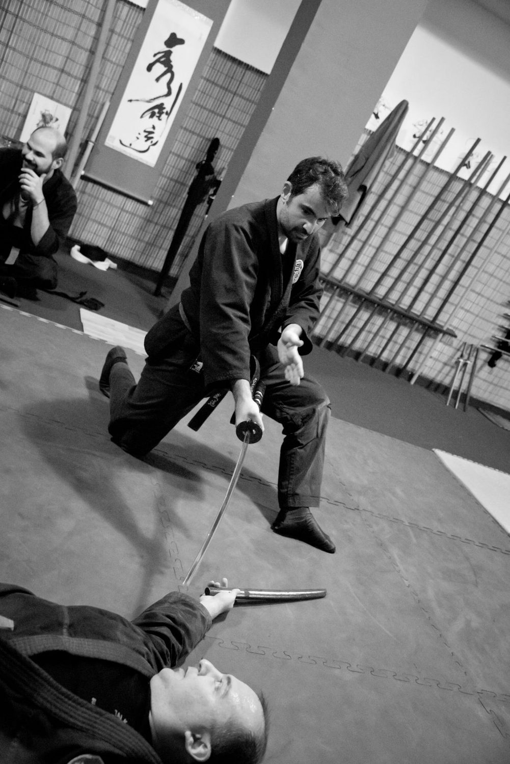 Εξάσκηση με σπαθί στο Nichigetsu Dojo